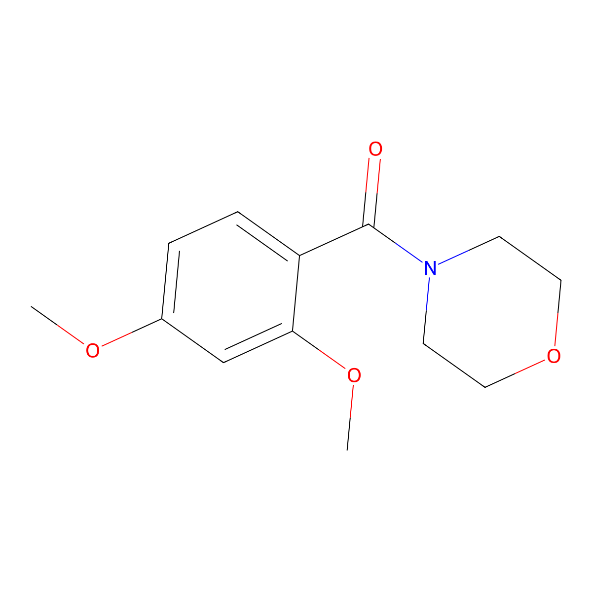 Morpholine, 4-(2,4-dimethoxybenzoyl)- molecular structure, CAS 53951-94-3