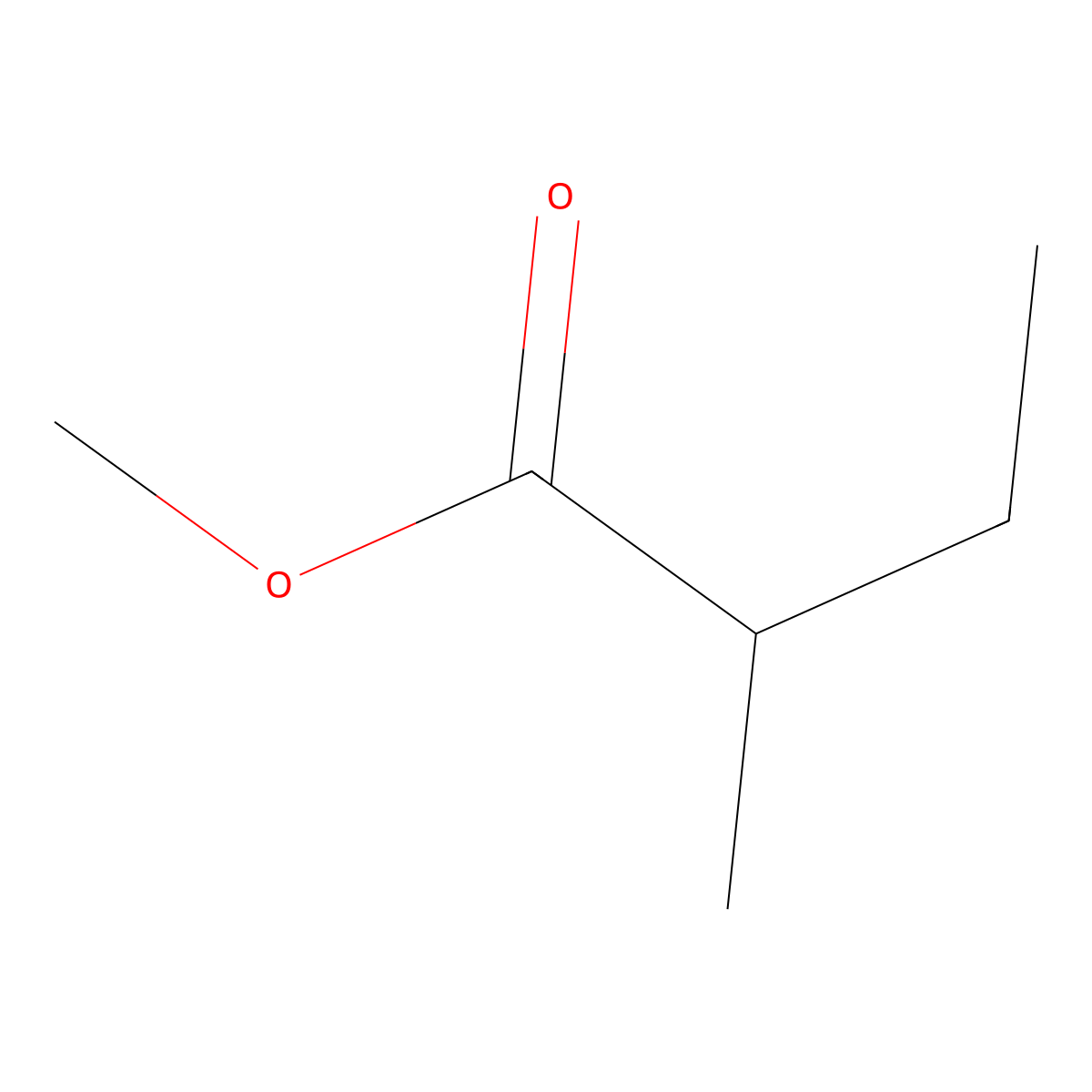 Methyl 2-methylbutyrate molecular structure, CAS 53955-81-0