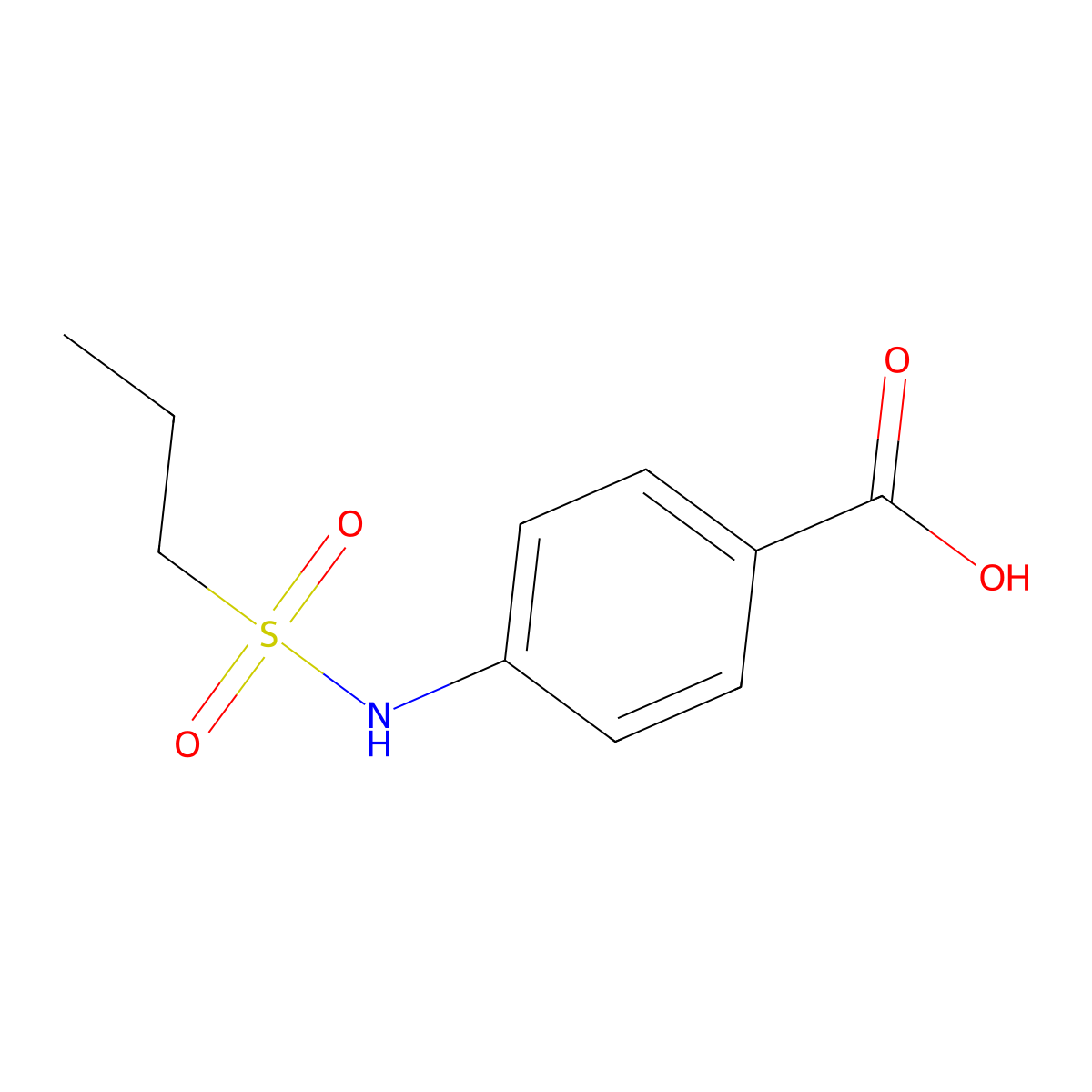 4-(Propane-1-sulfonamido)benzoic acid molecular structure, CAS 53957-53-2