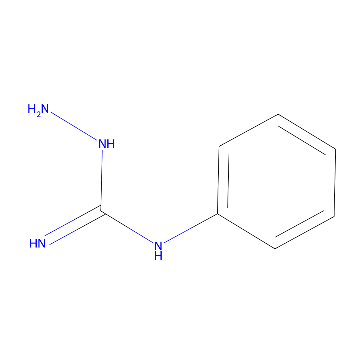 N-phenylhydrazinecarboximidamide molecular structure, CAS 53959-11-8