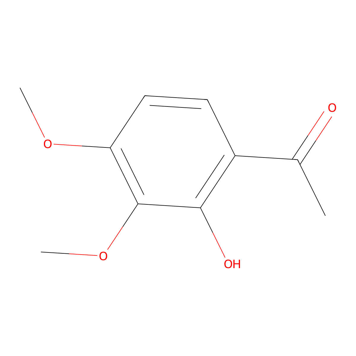 1-(2-Hydroxy-3,4-dimethoxyphenyl)ethan-1-one molecular structure, CAS 5396-18-9