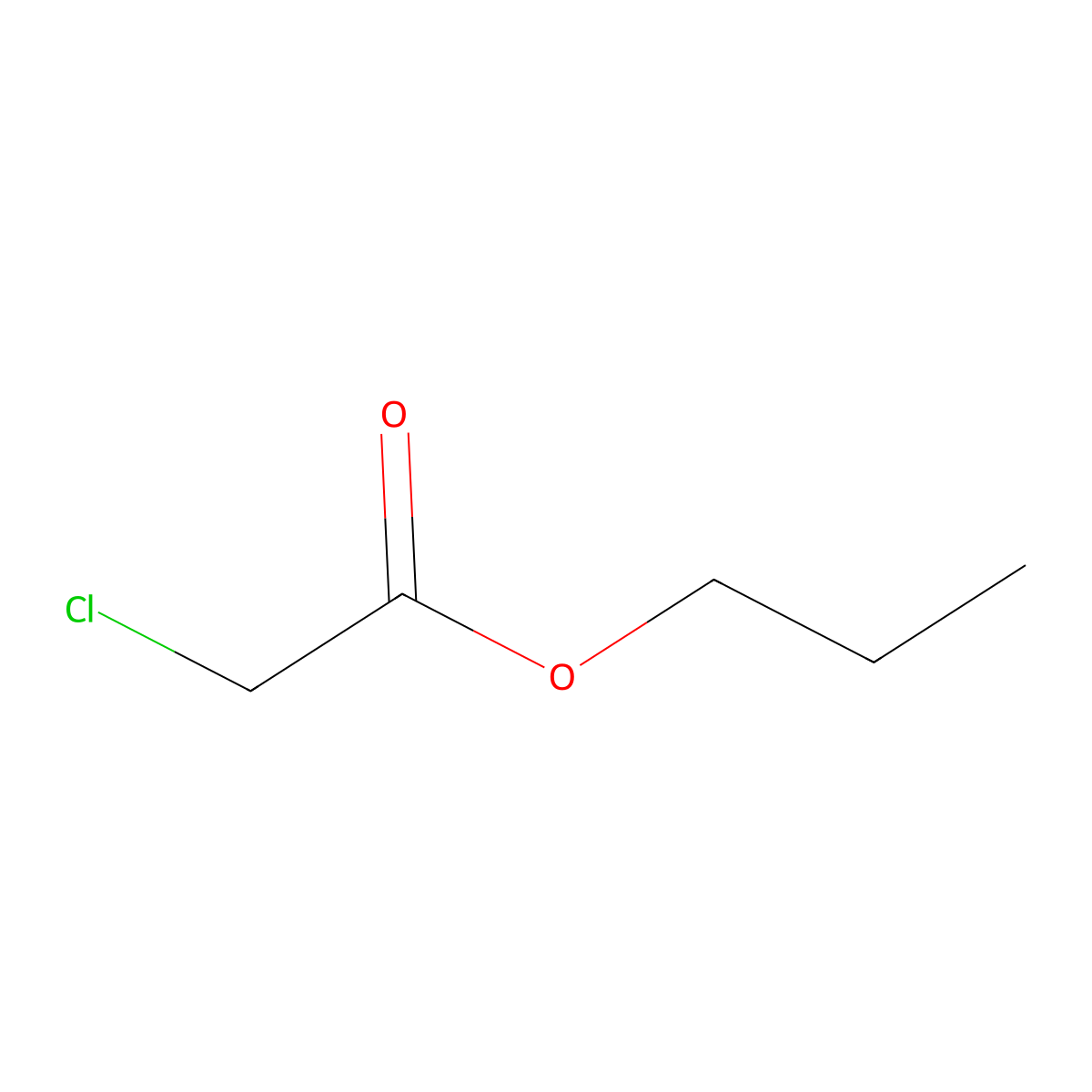 Propyl chloroacetate molecular structure, CAS 5396-24-7