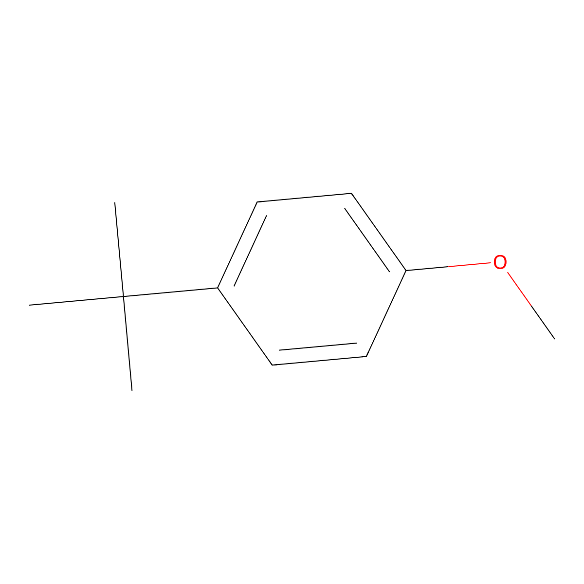 p-tert-Butylanisole molecular structure, CAS 5396-38-3