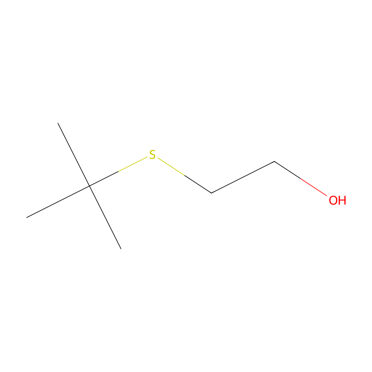 2-(tert-Butylthio)ethanol molecular structure, CAS 5396-50-9