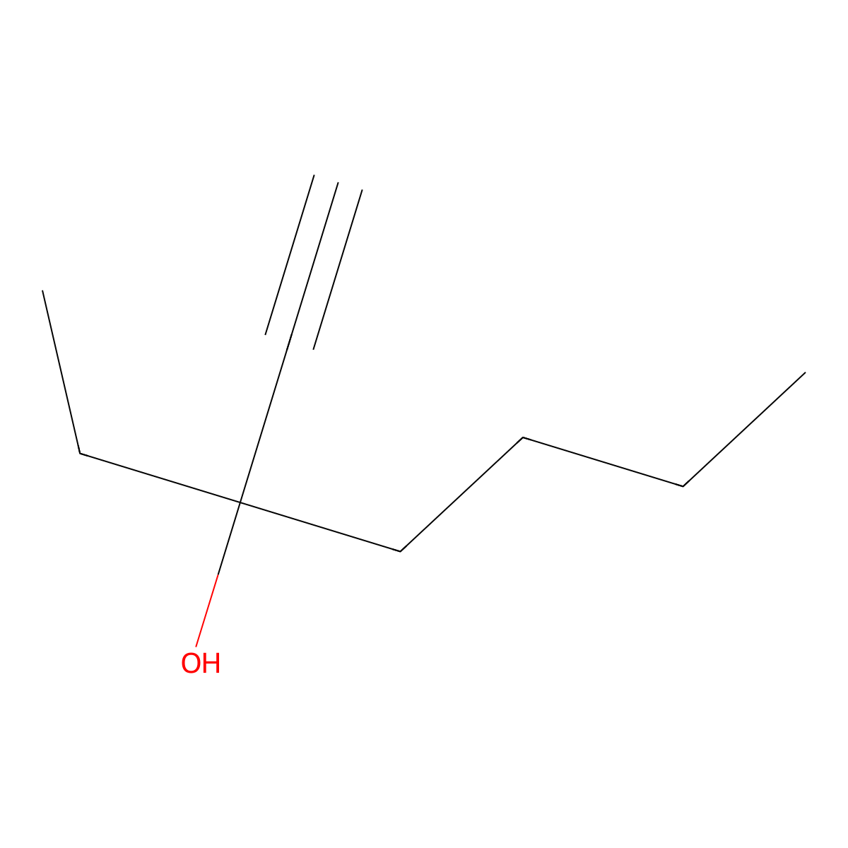 3-Ethyl-1-heptyn-3-ol molecular structure, CAS 5396-61-2