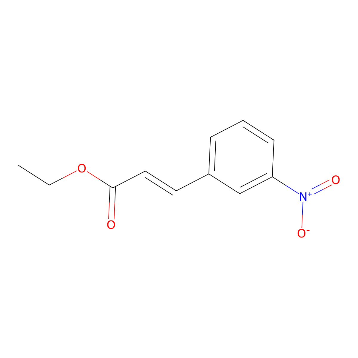 Ethyl 3-nitrocinnamate molecular structure, CAS 5396-71-4