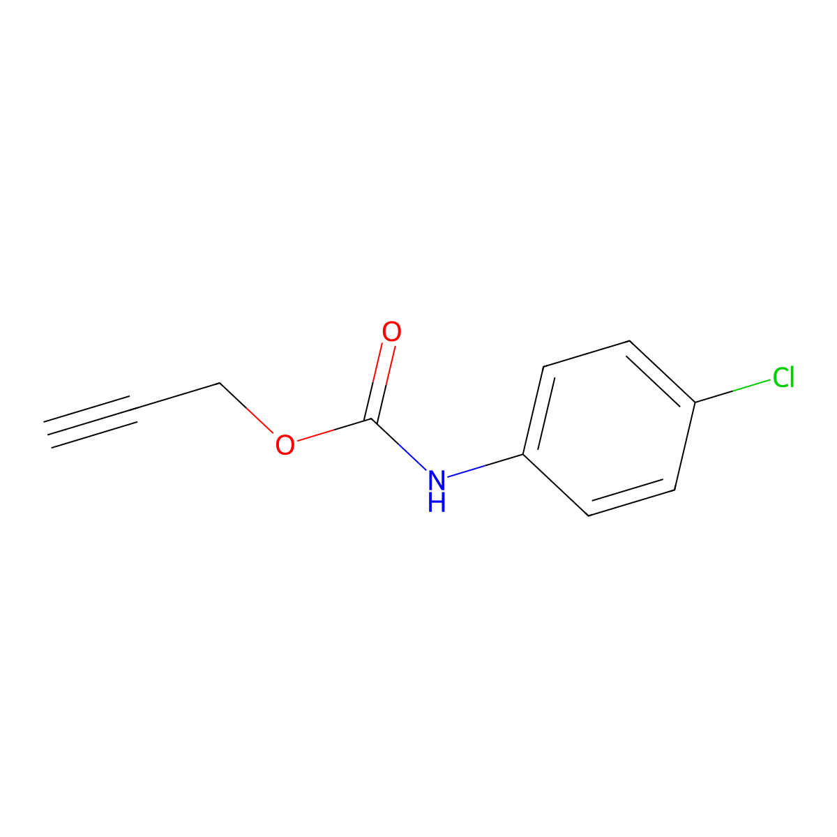 Prop-2-ynyl n-(4-chlorophenyl)carbamate molecular structure, CAS 5396-86-1