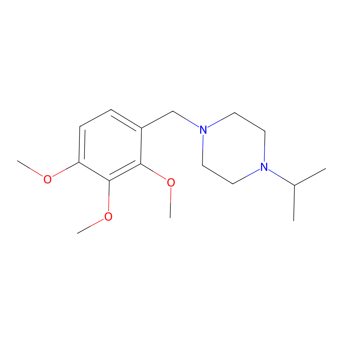 1-(Propan-2-yl)-4-(2,3,4-trimethoxybenzyl)piperazine molecular structure, CAS 53960-22-8