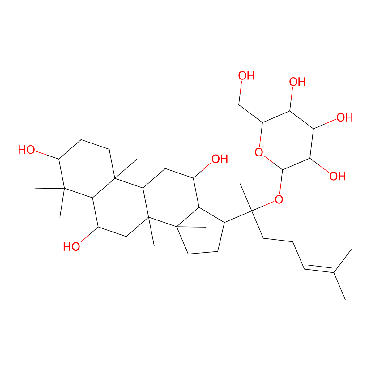 Ginsenoside F1 molecular structure, CAS 53963-43-2