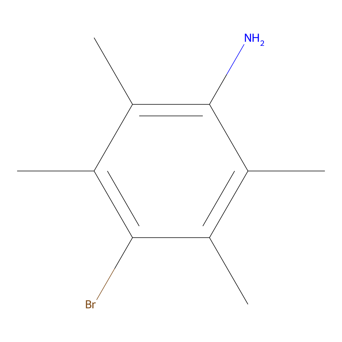 4-Bromo-2,3,5,6-tetramethylaniline molecular structure, CAS 53965-69-8