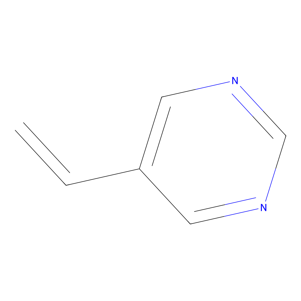 5-Ethenylpyrimidine molecular structure, CAS 53967-68-3