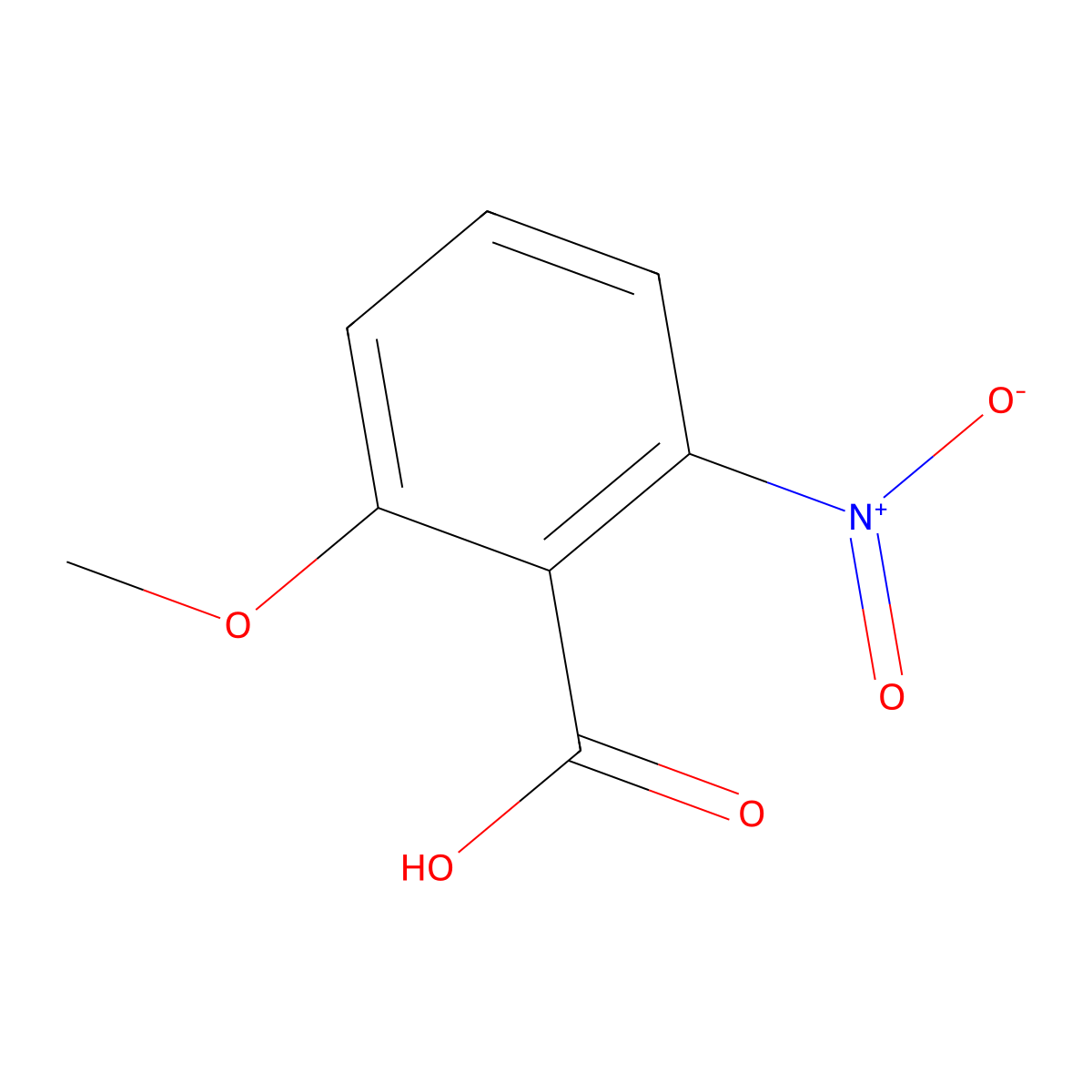 2-Methoxy-6-nitrobenzoic acid molecular structure, CAS 53967-73-0