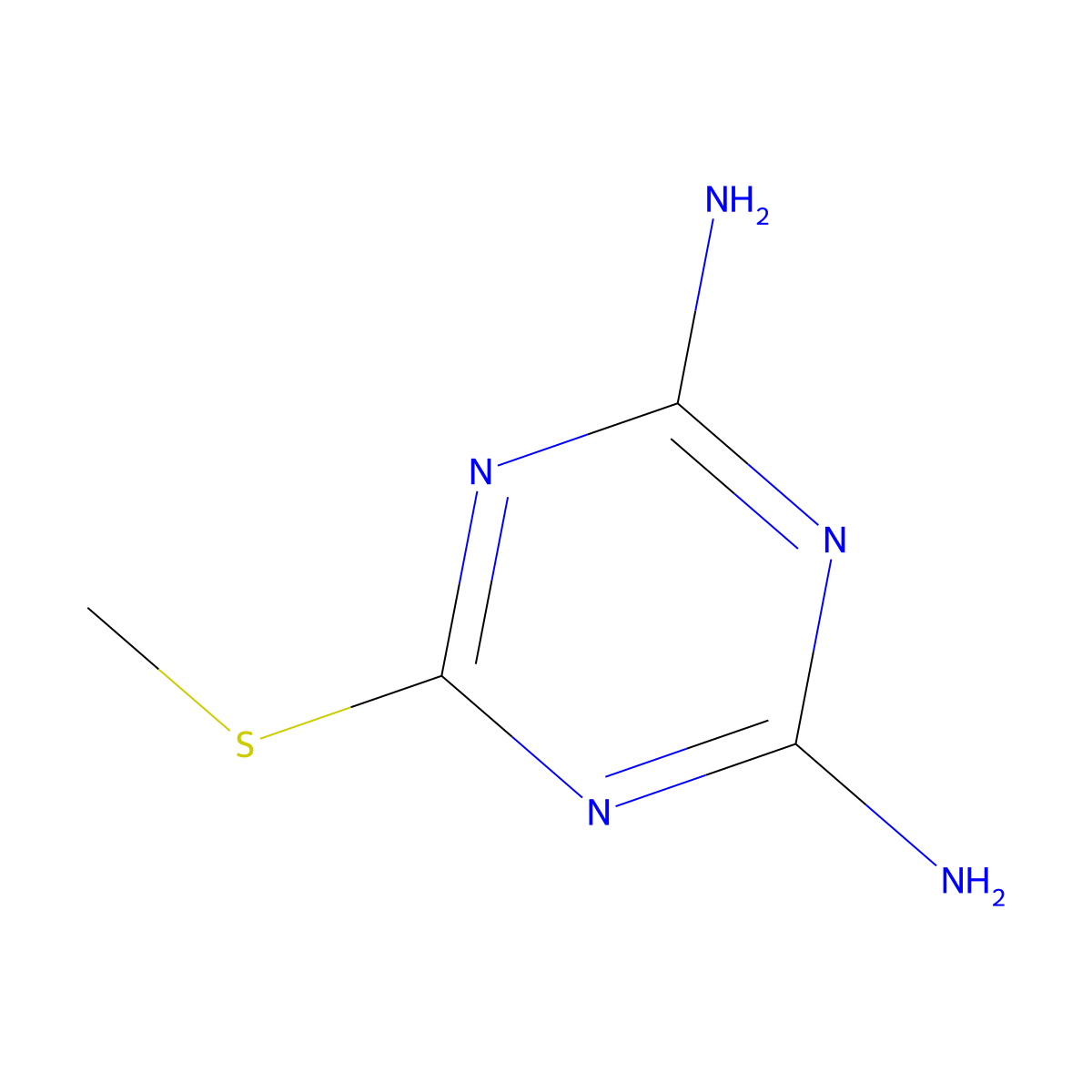 6-(Methylthio)-1,3,5-triazine-2,4-diamine molecular structure, CAS 5397-01-3