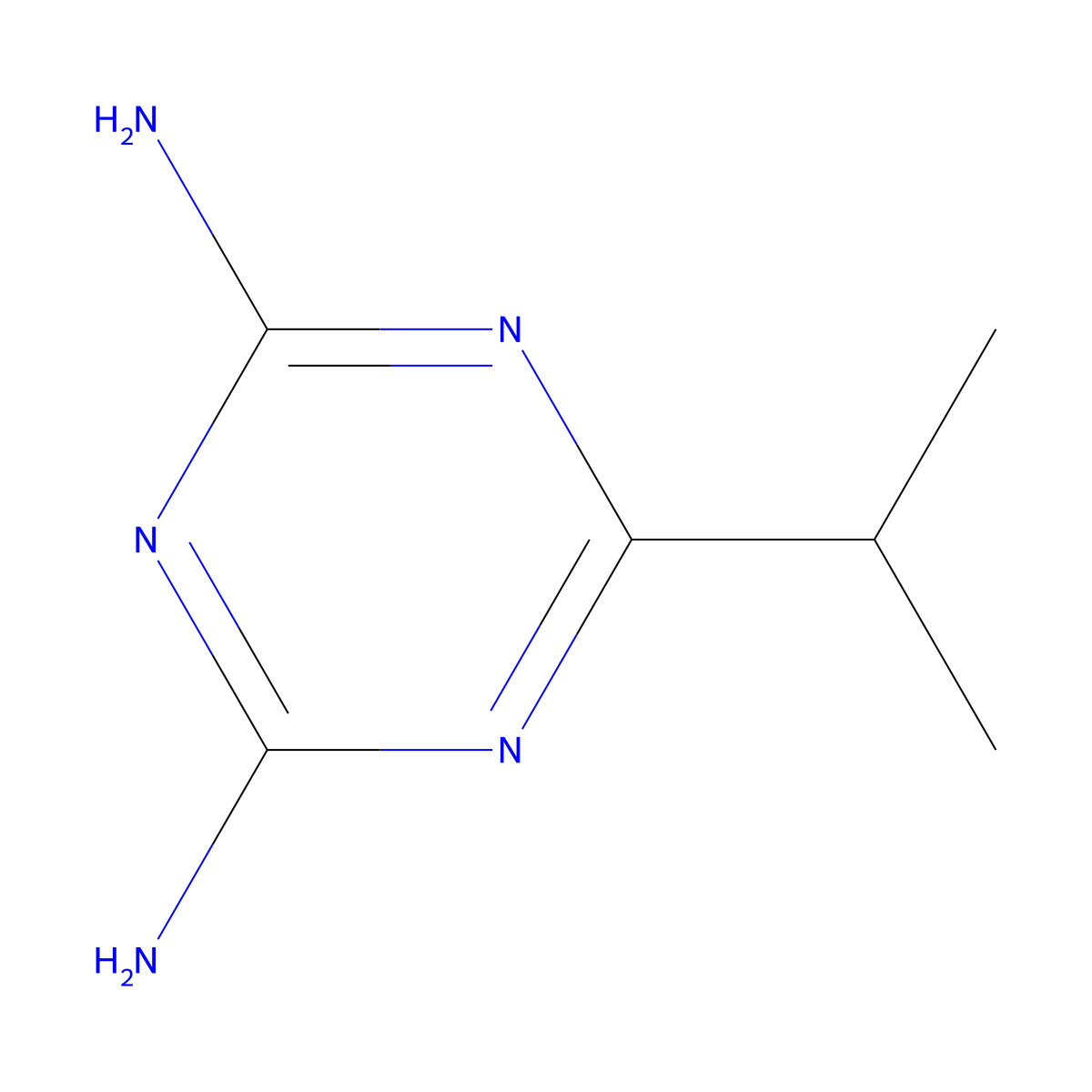 6-(1-Methylethyl)-1,3,5-triazine-2,4-diamine molecular structure, CAS 5397-04-6