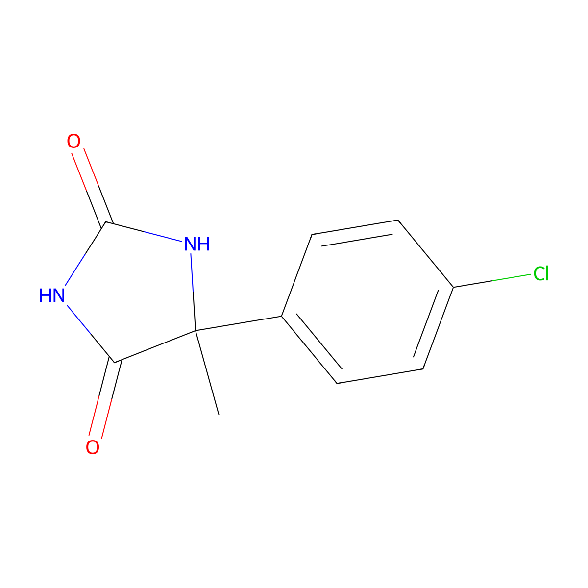 5-(4-Chlorophenyl)-5-methylimidazolidine-2,4-dione molecular structure, CAS 5397-13-7