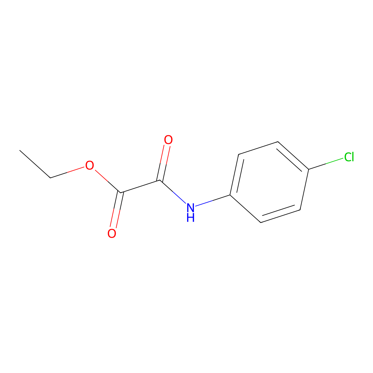 Ethyl [(4-chlorophenyl)amino](oxo)acetate molecular structure, CAS 5397-14-8