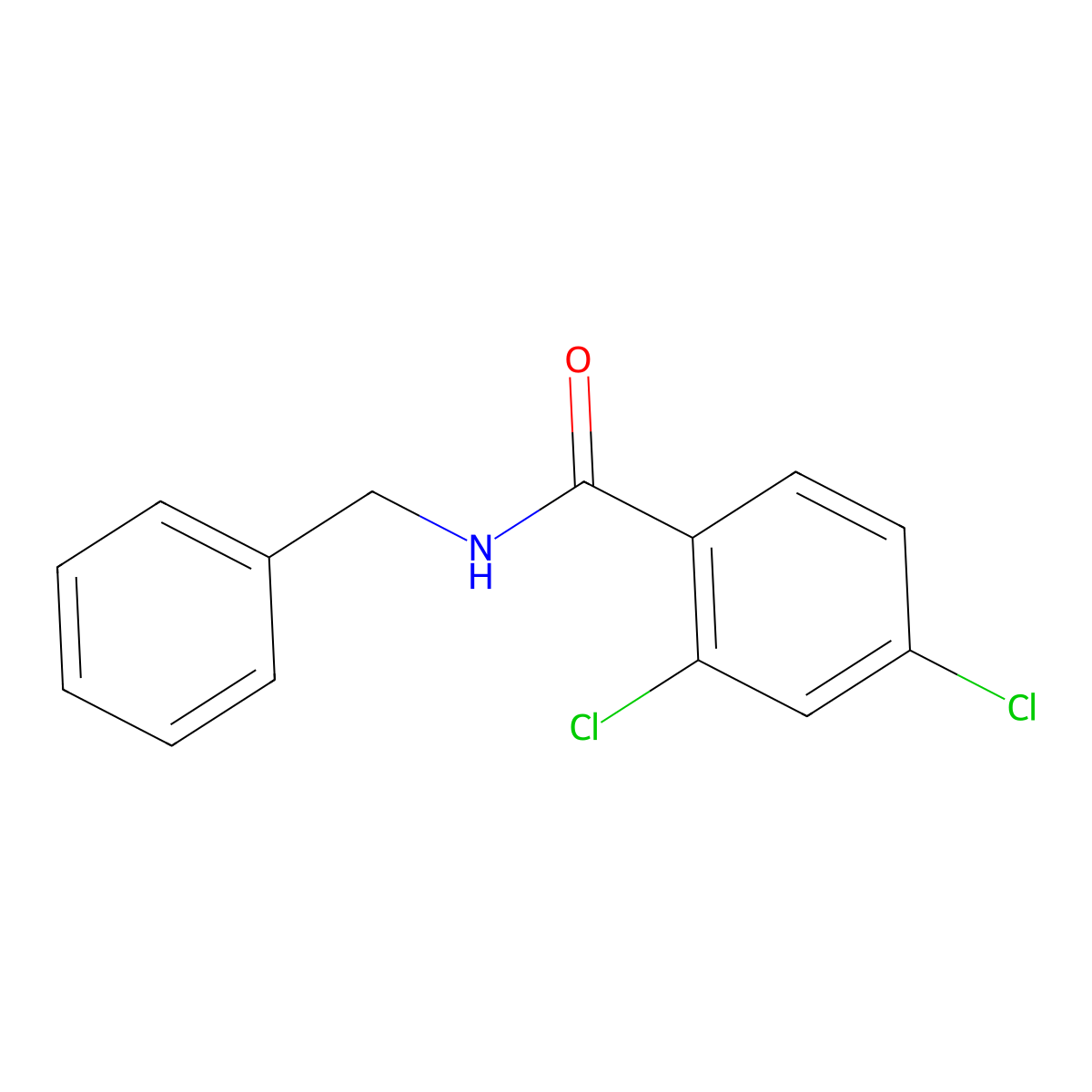 N-benzyl-2,4-dichlorobenzamide molecular structure, CAS 5397-16-0