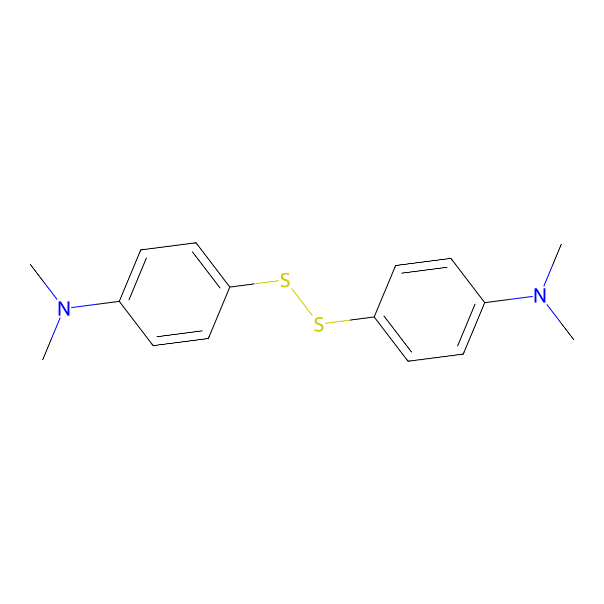 4,4'-Dithiobis(N,N-dimethylbenzenamine) molecular structure, CAS 5397-29-5