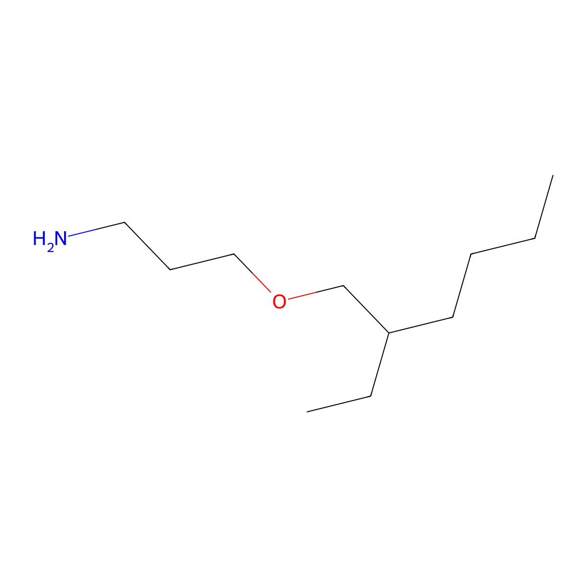 2-Ethylhexyl 3-aminopropyl ether molecular structure, CAS 5397-31-9