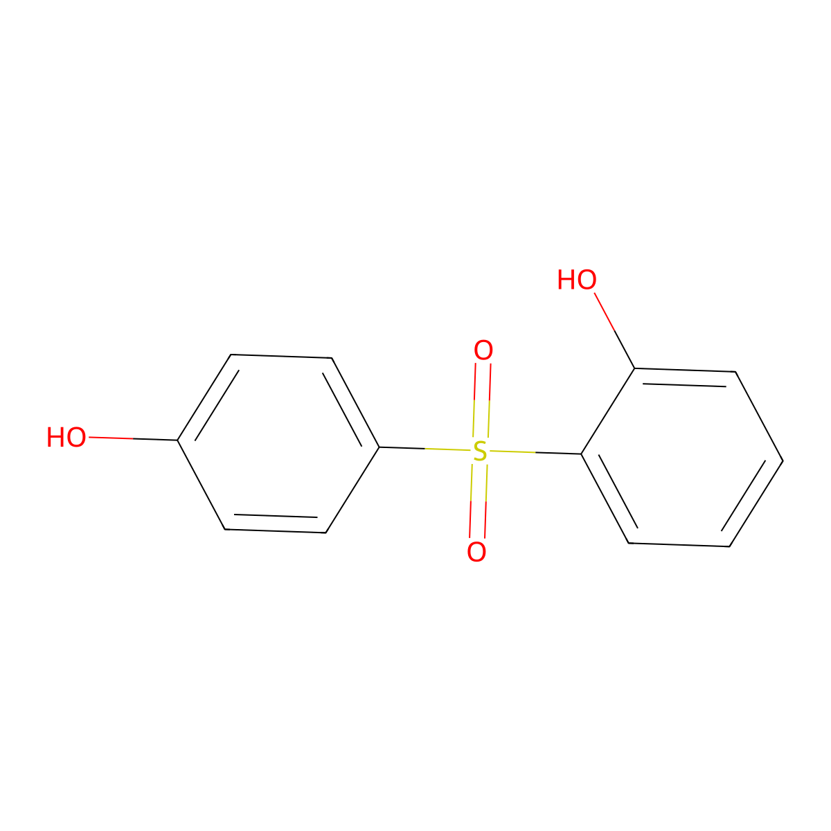 2,4'-Dihydroxydiphenyl sulfone molecular structure, CAS 5397-34-2