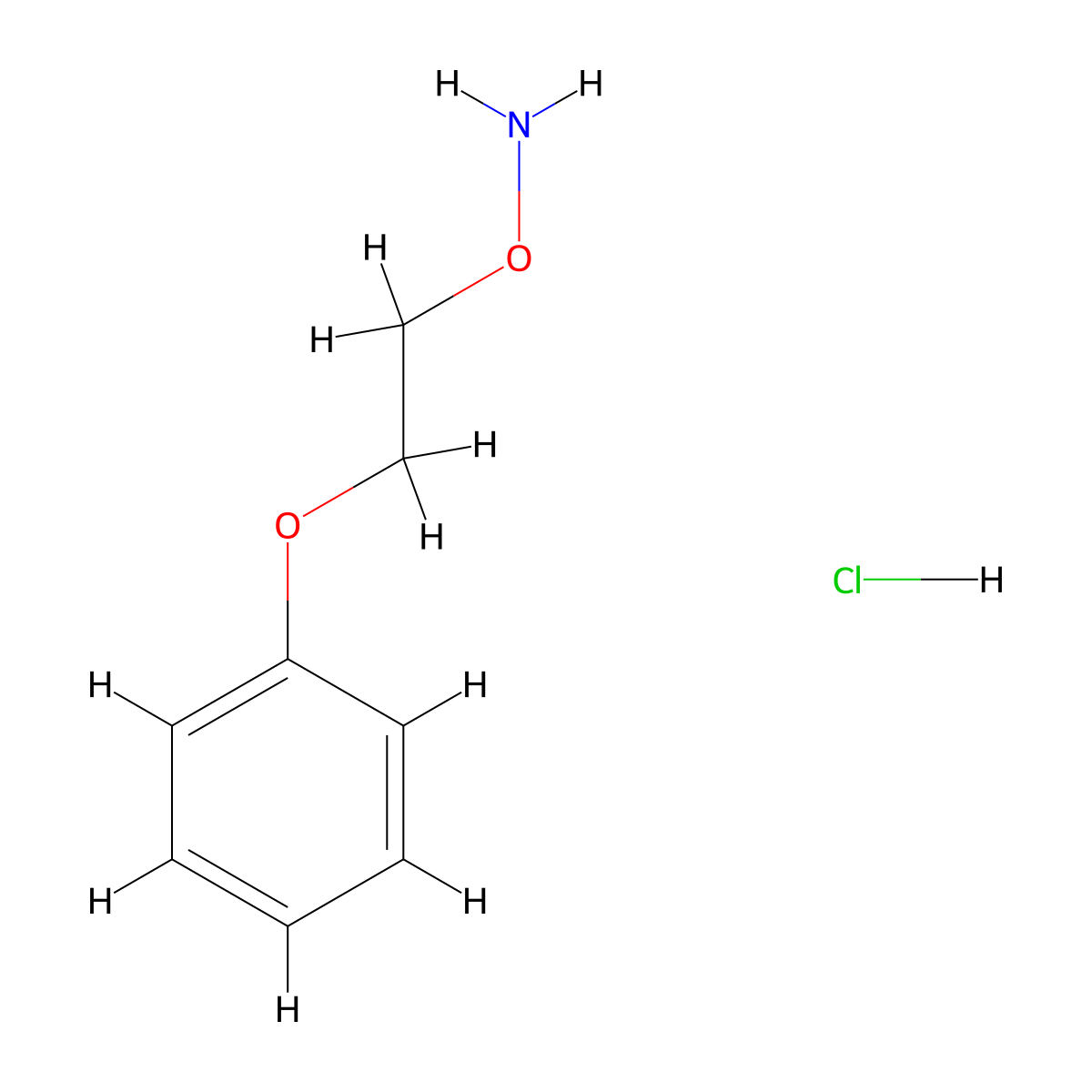 O-(2-Phenoxyethyl)hydroxylamine hydrochloride molecular structure, CAS 5397-72-8
