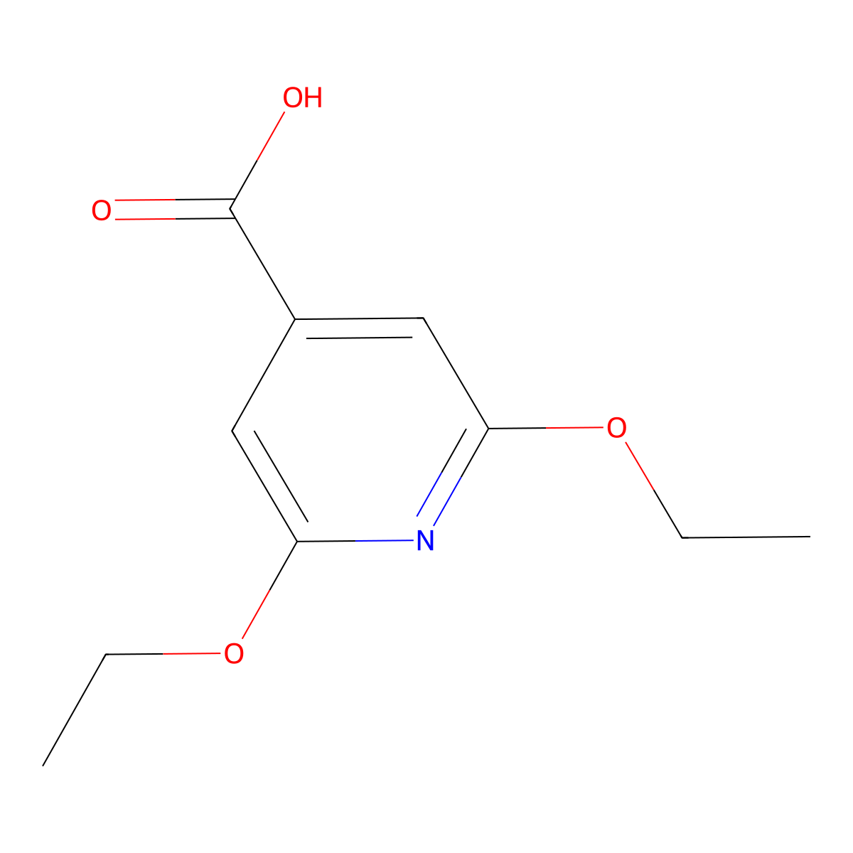 2,6-Diethoxyisonicotinic acid molecular structure, CAS 5397-75-1