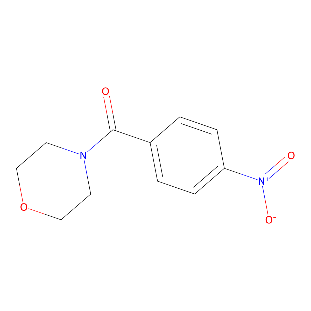 Morpholino(4-nitrophenyl)methanone molecular structure, CAS 5397-76-2