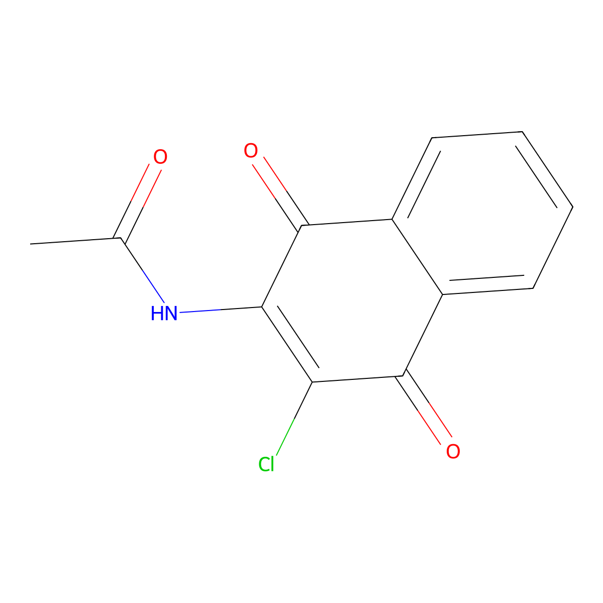 2-Acetylamino-3-chloro-1,4-naphthoquinone molecular structure, CAS 5397-78-4