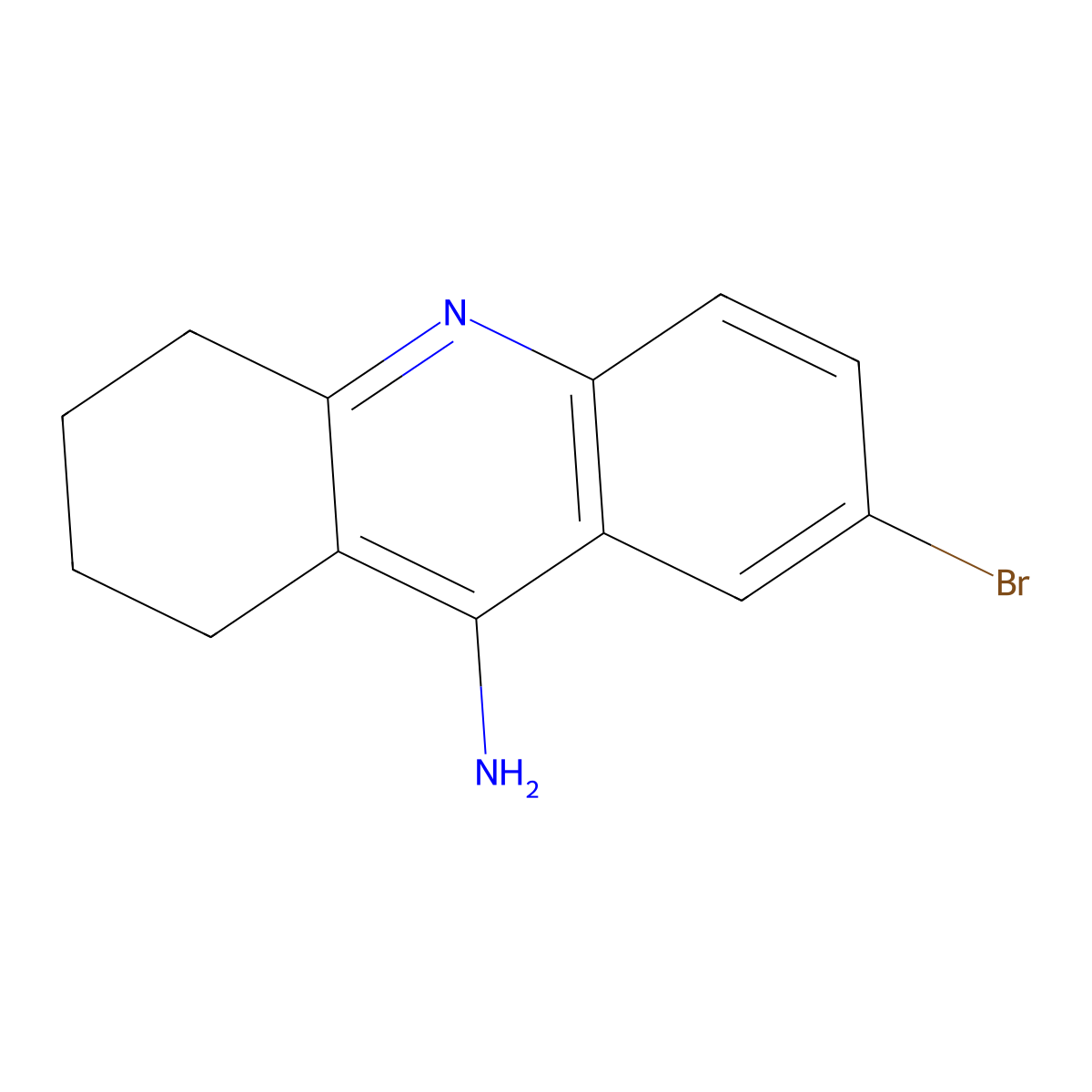 7-Bromotacrine molecular structure, CAS 53970-68-6