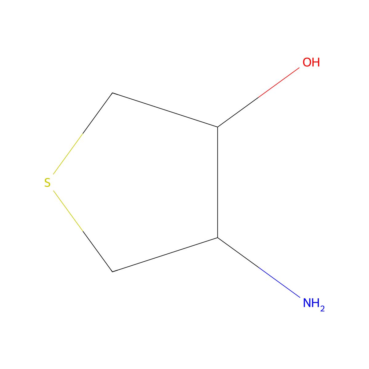 (3R,4S)-4-aminothiolan-3-ol molecular structure, CAS 53970-86-8