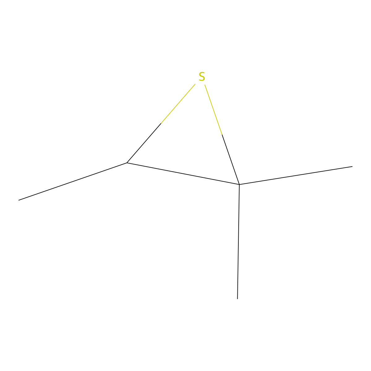 Trimethylthiirane molecular structure, CAS 53971-47-4
