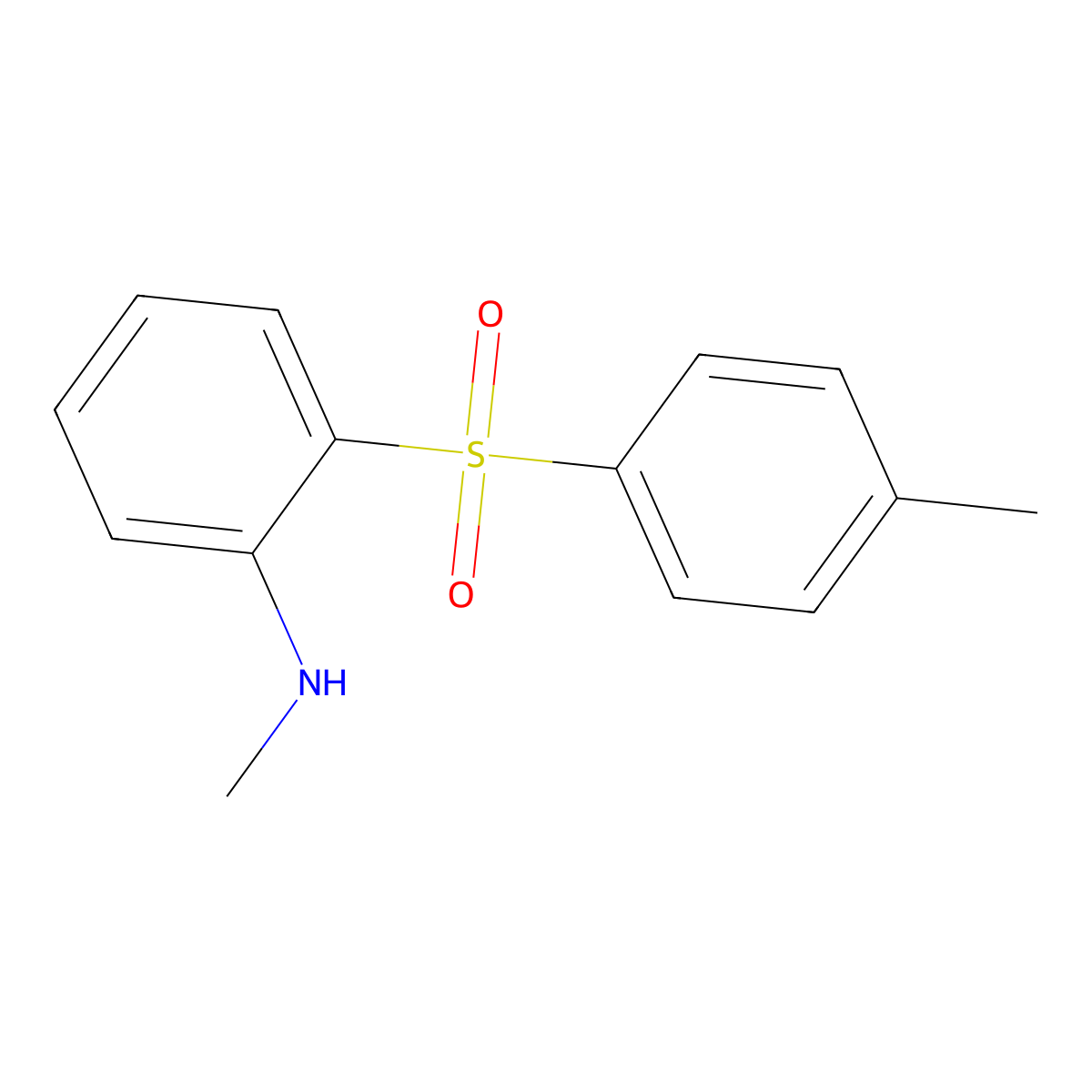 Benzenamine, N-methyl-2-[(4-methylphenyl)sulfonyl]- molecular structure, CAS 53973-85-6