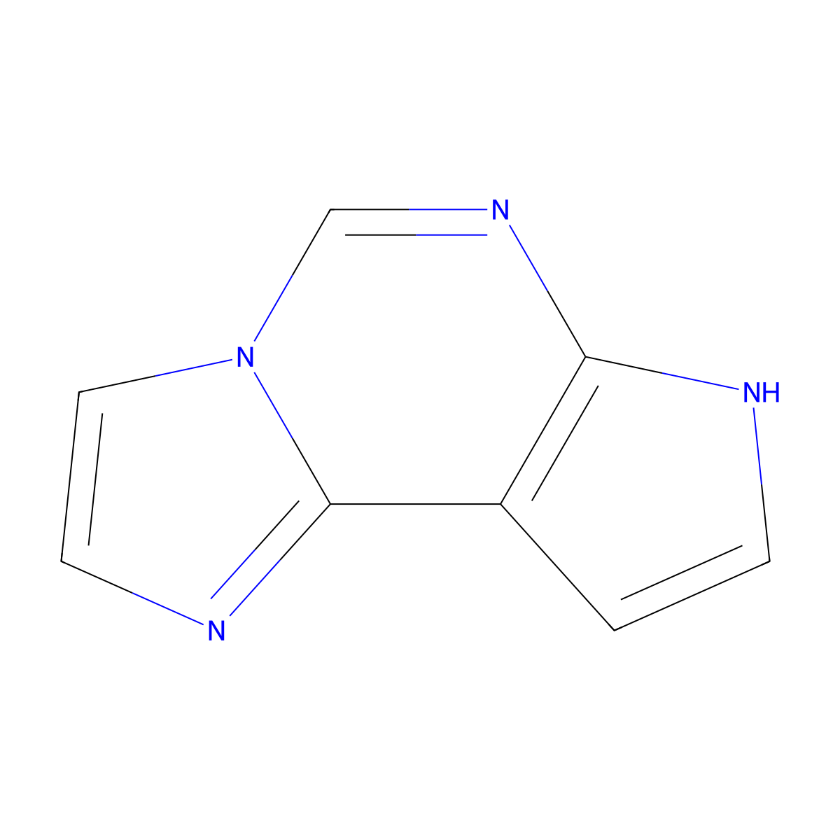 1H-Imidazo[1,2-C]pyrrolo[3,2-E]pyrimidine molecular structure, CAS 53974-20-2