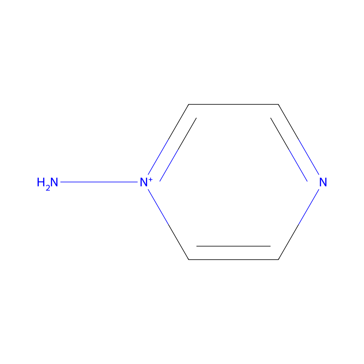 1-Aminopyrazin-1-ium molecular structure, CAS 53975-17-0