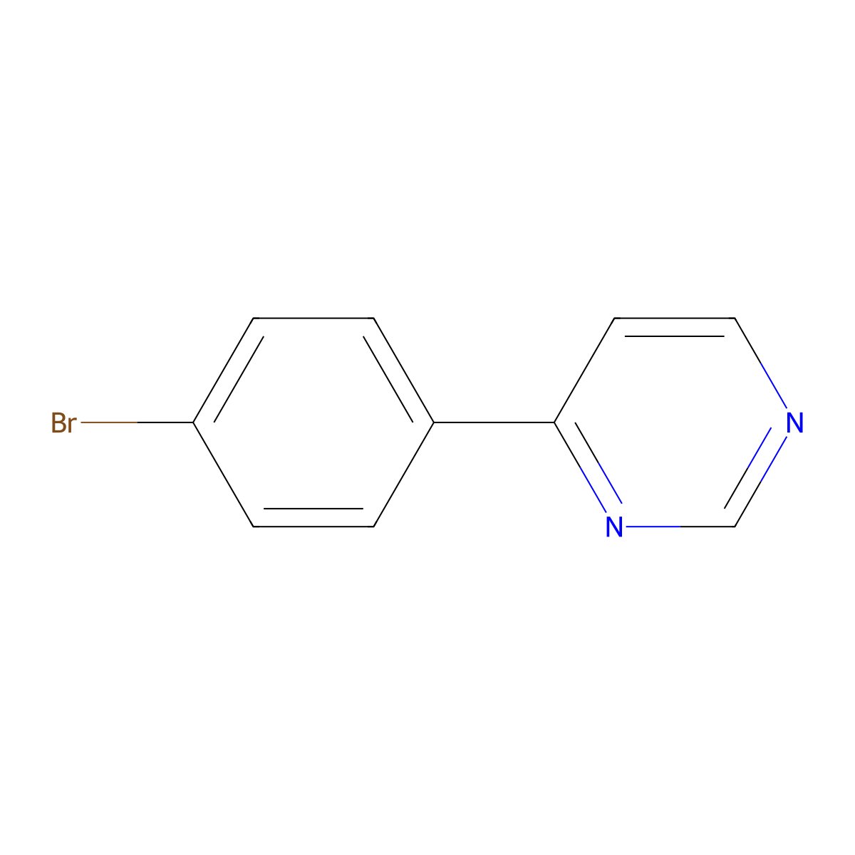 4-(4-Bromophenyl)pyrimidine molecular structure, CAS 53975-33-0