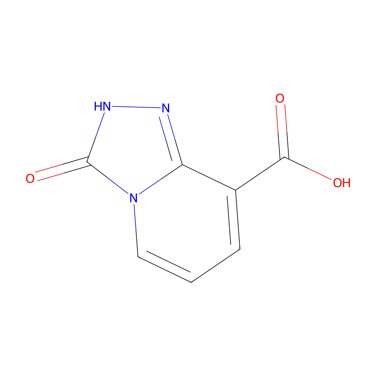 3-oxo-2H,3H-(1,2,4)triazolo(4,3-a)pyridine-8-carboxylic acid molecular structure, CAS 53975-72-7