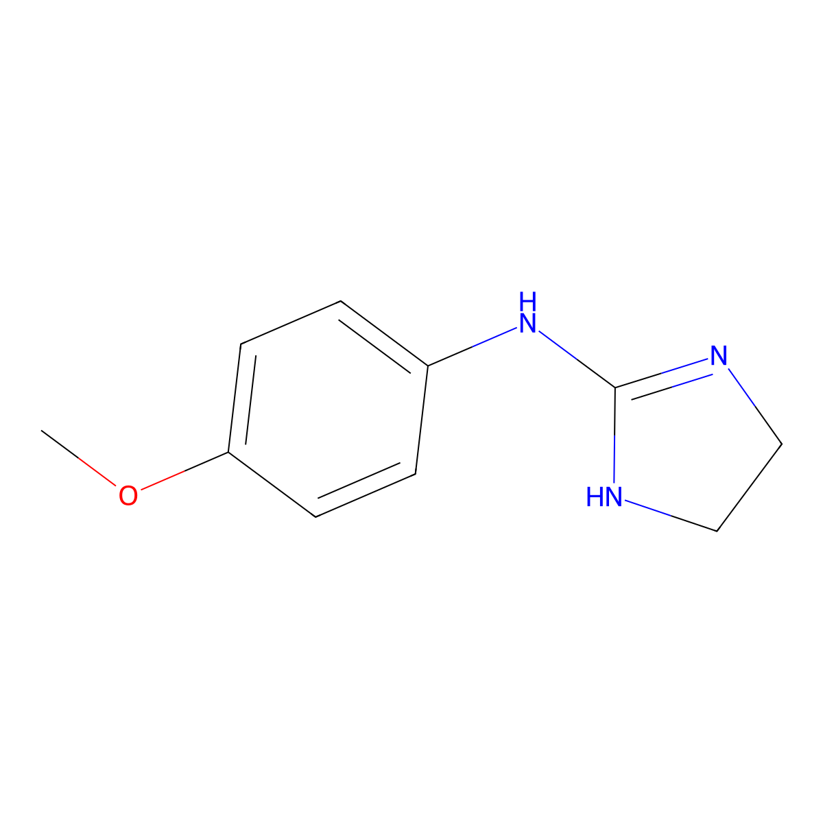 N-(4-methoxyphenyl)imidazolidin-2-imine molecular structure, CAS 53976-95-7