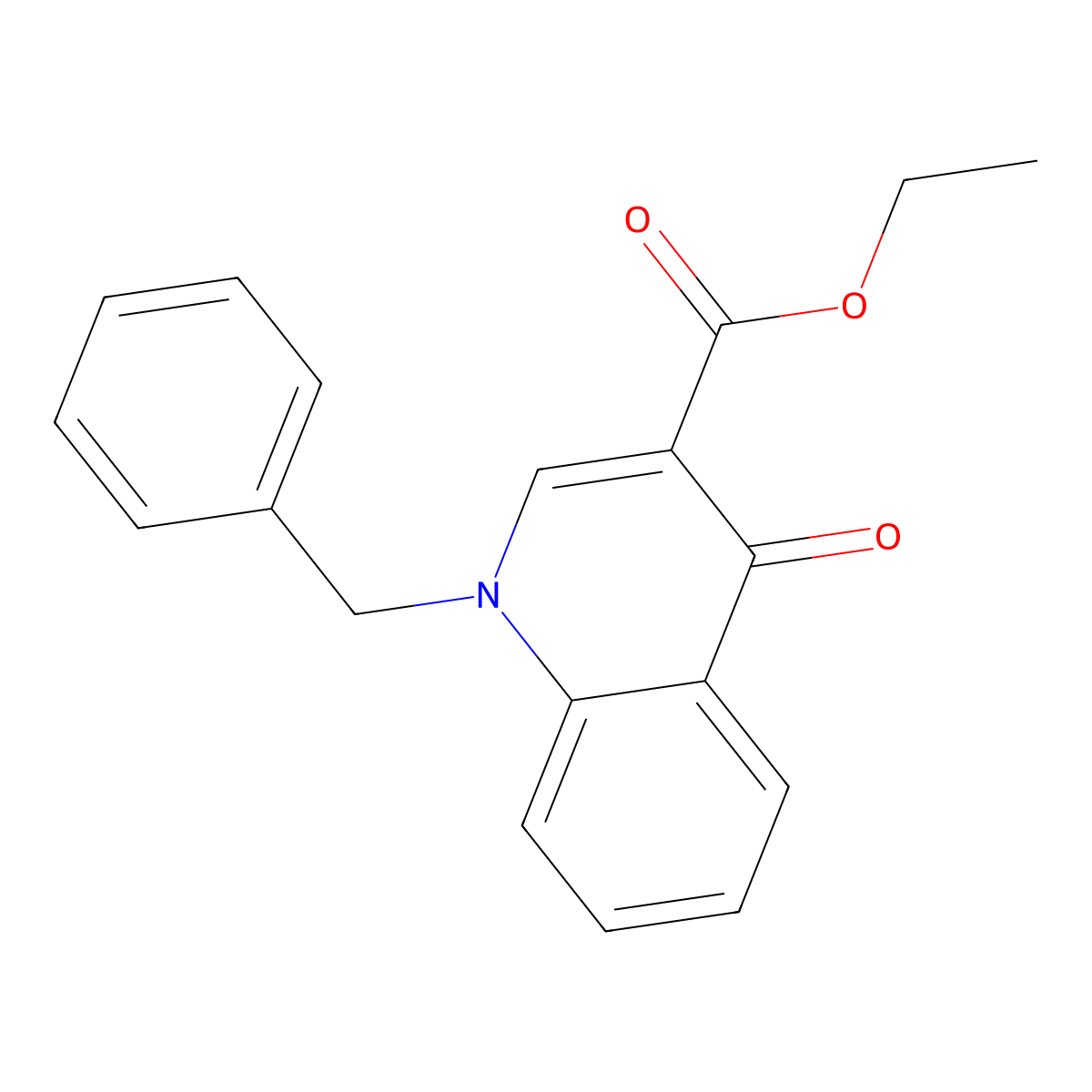 1-Benzyl-4-oxo-1,4-dihydro-quinoline-3-carboxylic acid ethyl ester molecular structure, CAS 53977-02-9