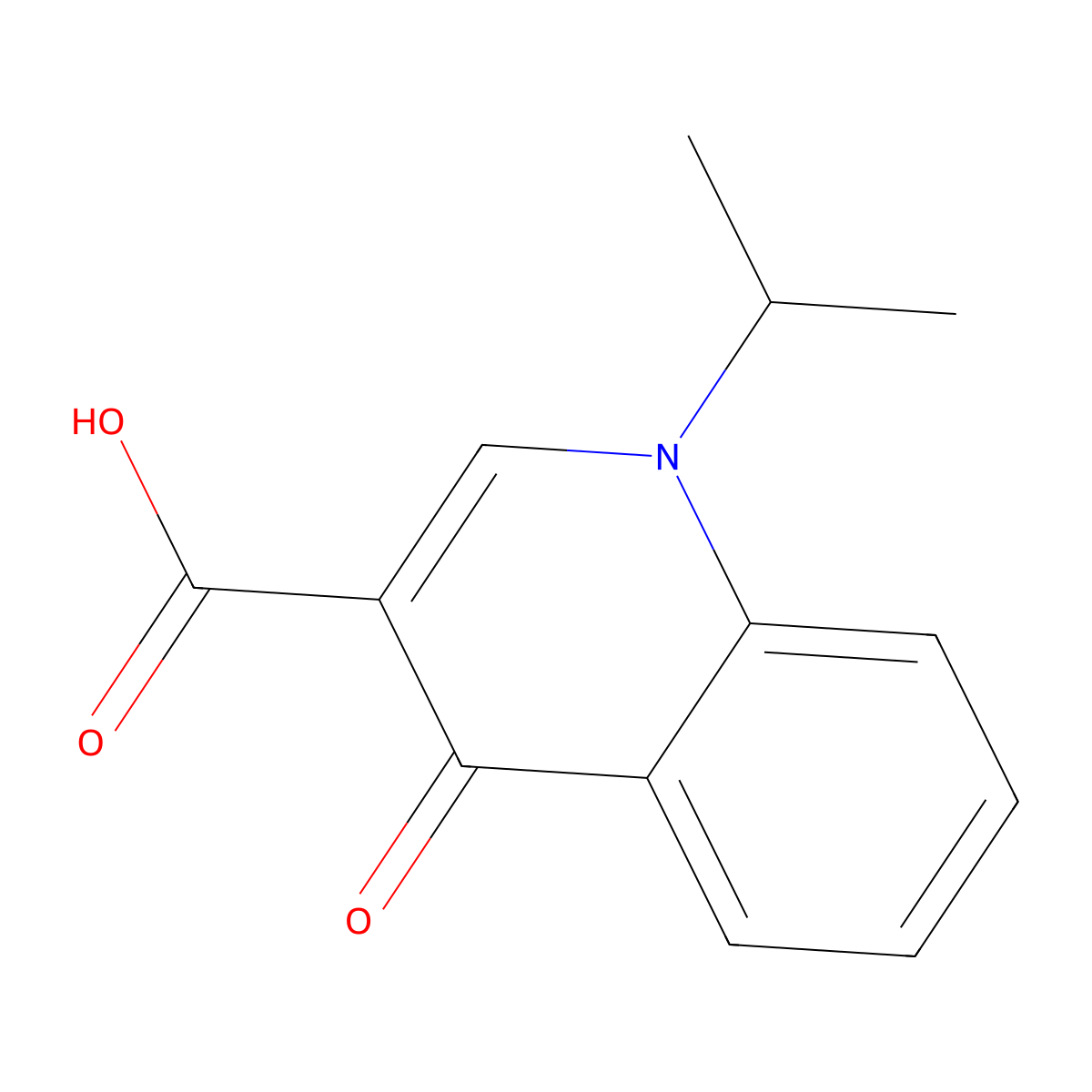 1-Isopropyl-4-oxo-1,4-dihydro-3-quinolinecarboxylic acid molecular structure, CAS 53977-47-2
