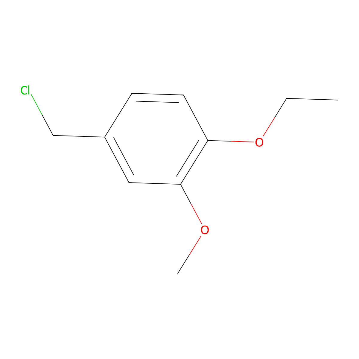 4-(Chloromethyl)-1-ethoxy-2-methoxybenzene molecular structure, CAS 53979-18-3