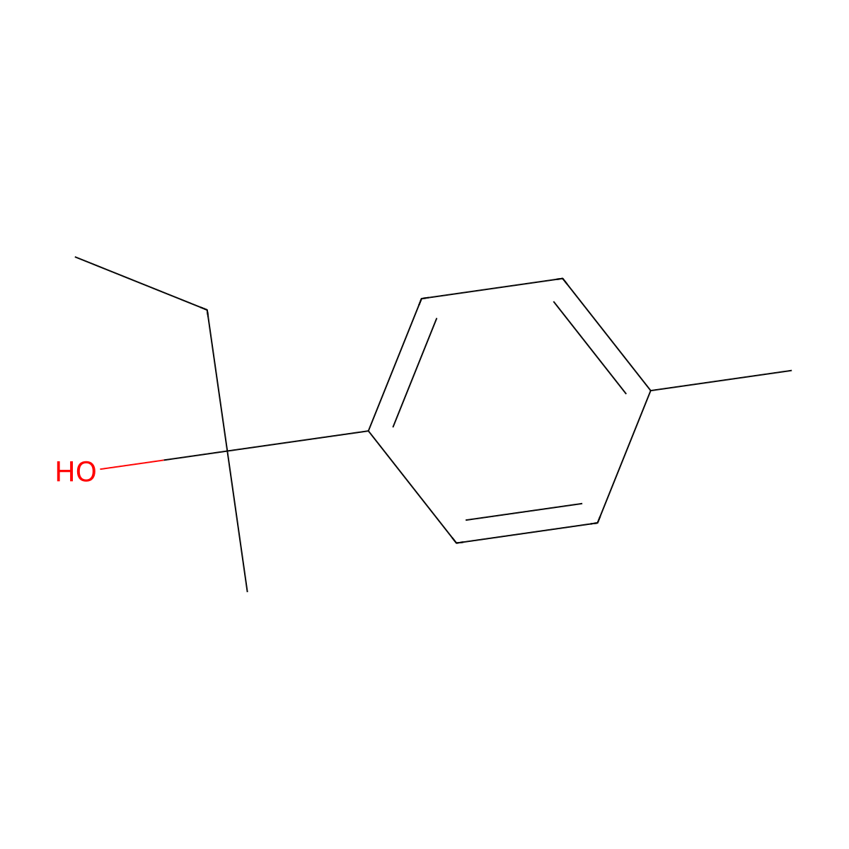 2-(4-Methylphenyl)butan-2-ol molecular structure, CAS 5398-04-9