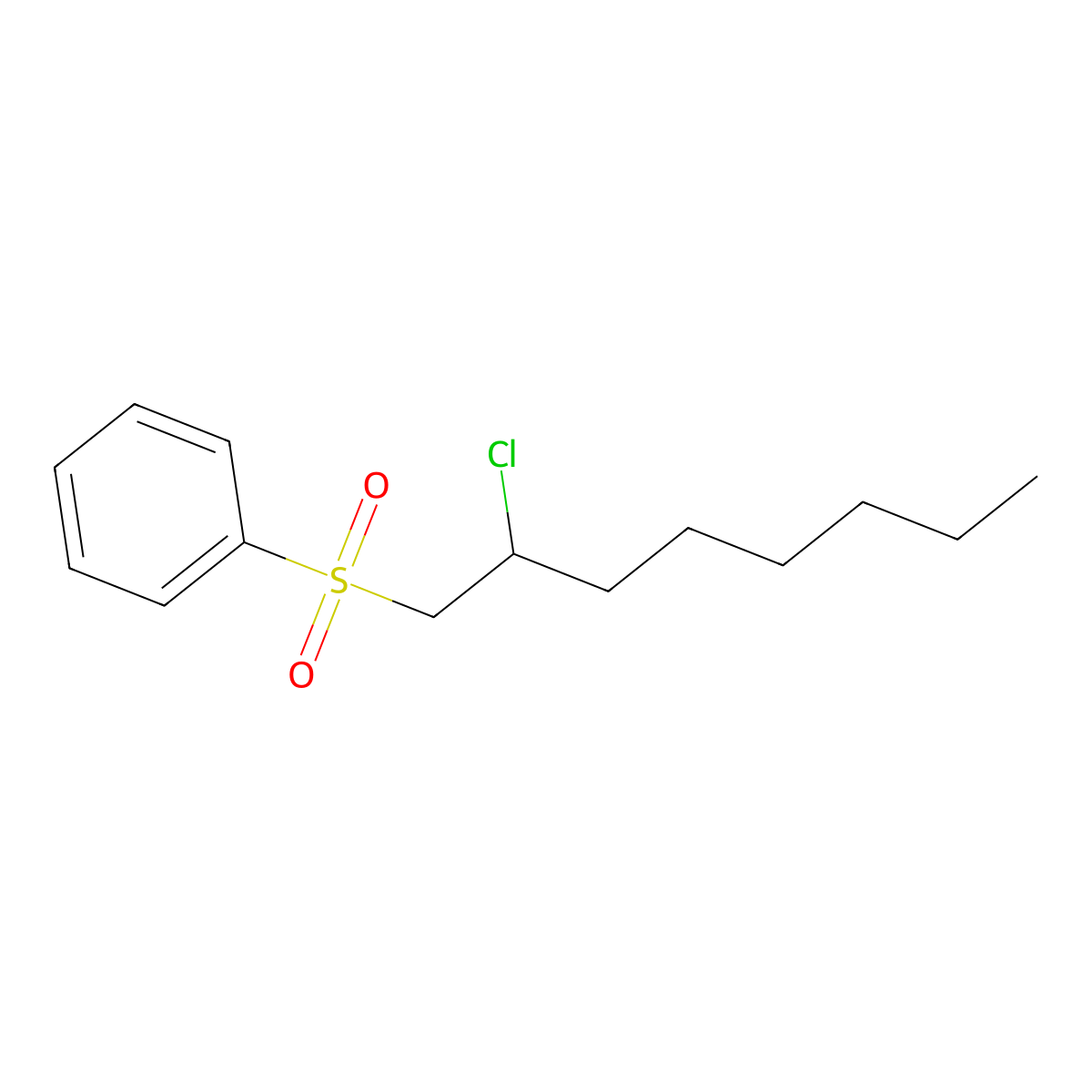 Sulfone, 2-chlorooctyl phenyl molecular structure, CAS 5398-14-1