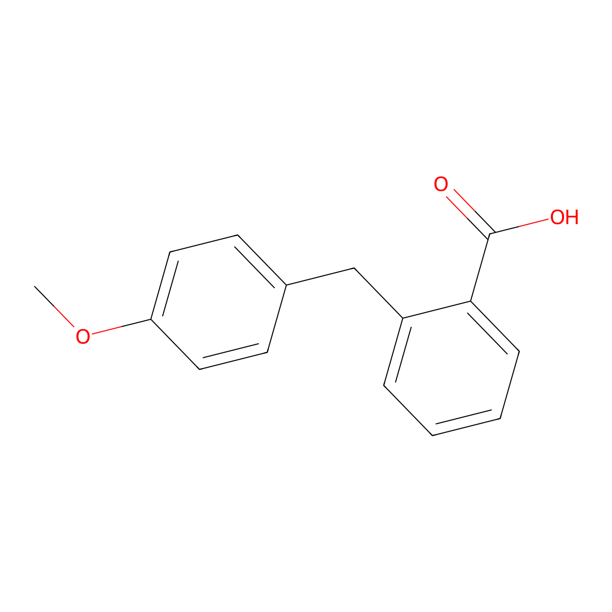 2-(4-Methoxybenzyl)benzoic acid molecular structure, CAS 5398-17-4
