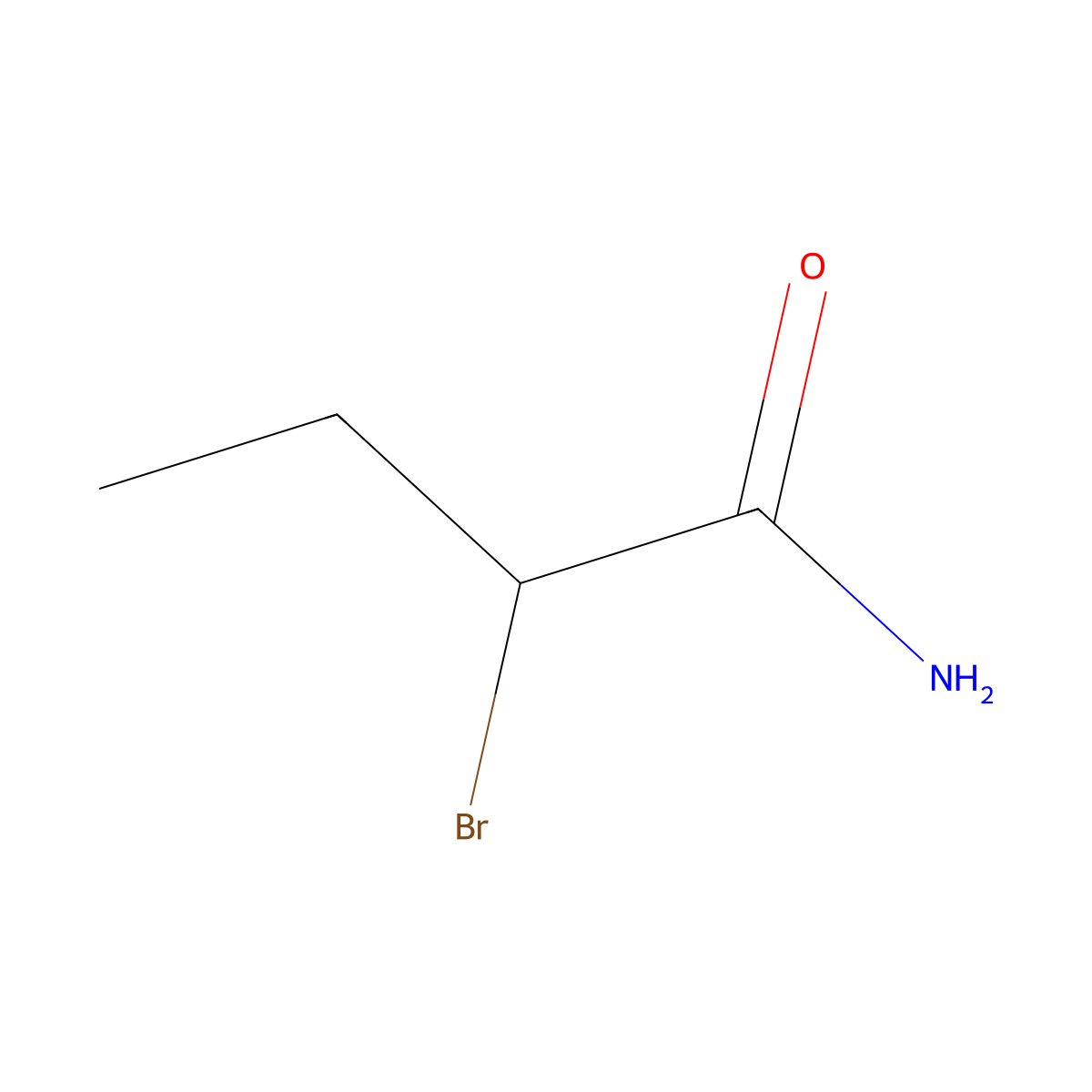 2-Bromobutanamide molecular structure, CAS 5398-24-3