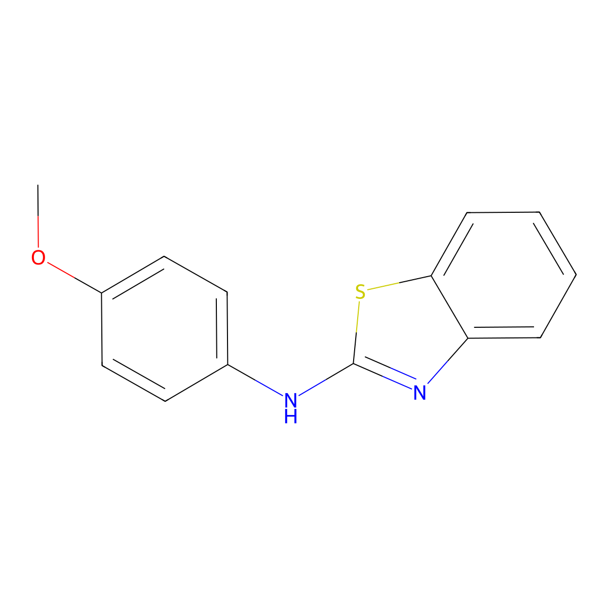N-(4-methoxyphenyl)-1,3-benzothiazol-2-amine molecular structure, CAS 5398-35-6