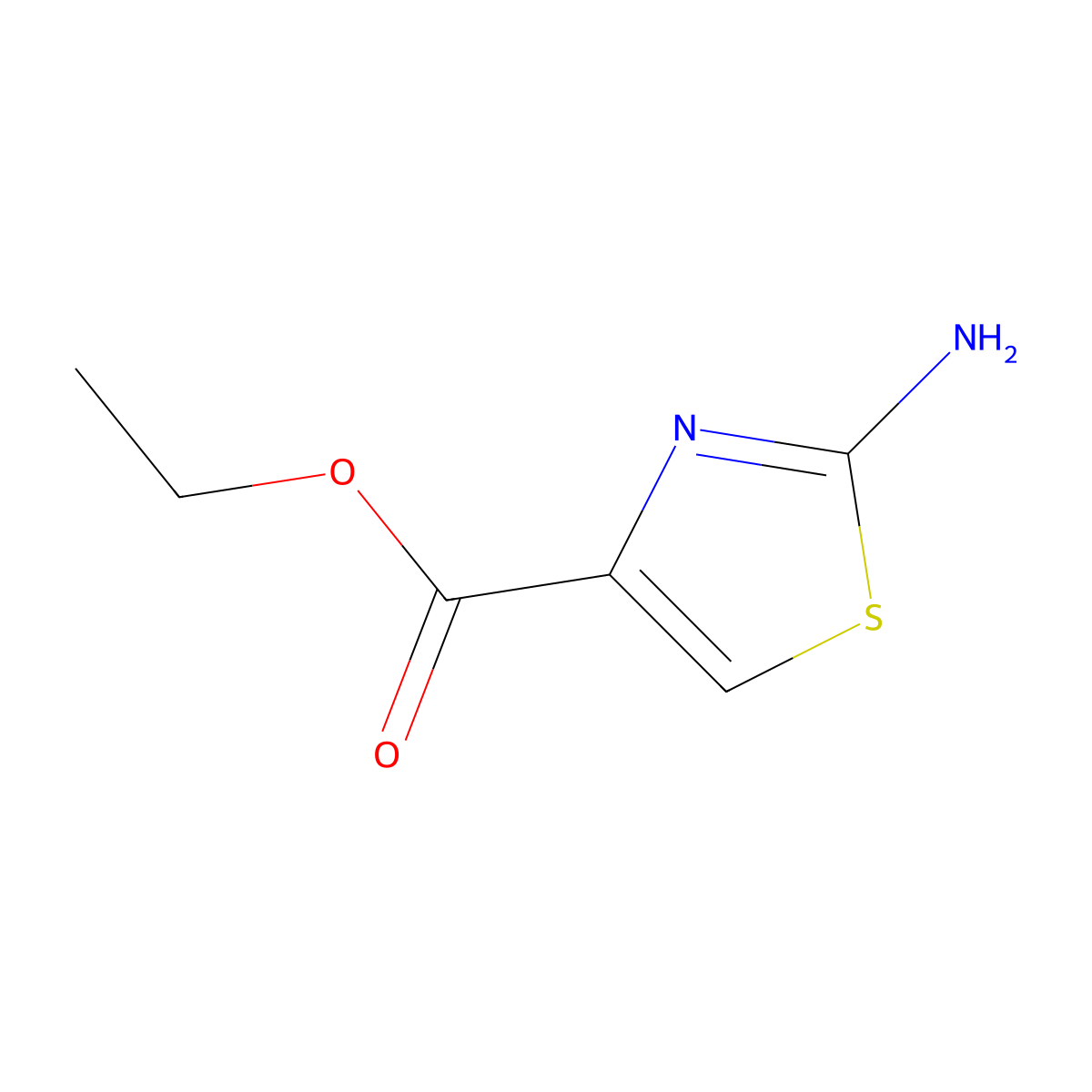 Ethyl 2-aminothiazole-4-carboxylate molecular structure, CAS 5398-36-7