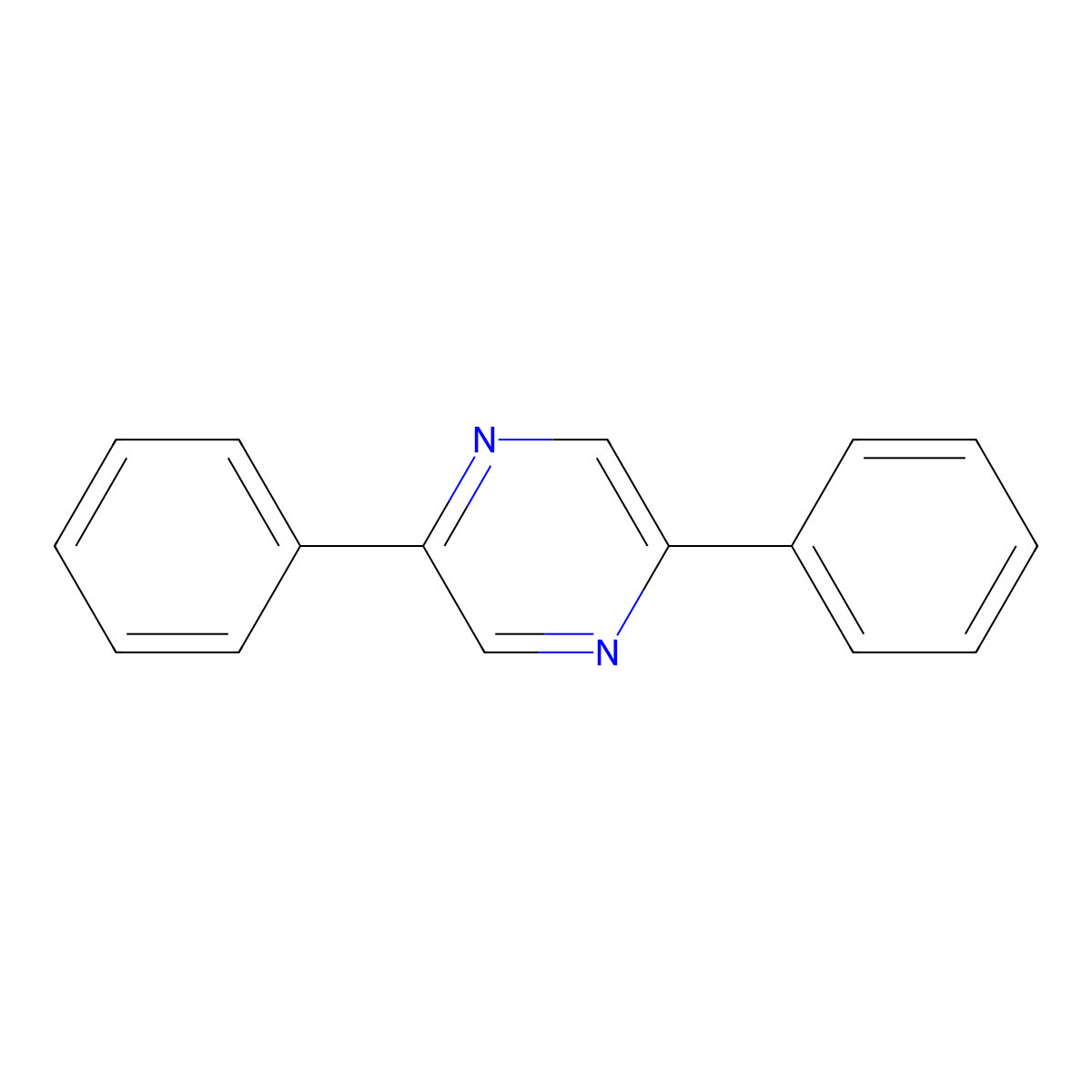 2,5-Diphenylpyrazine molecular structure, CAS 5398-63-0
