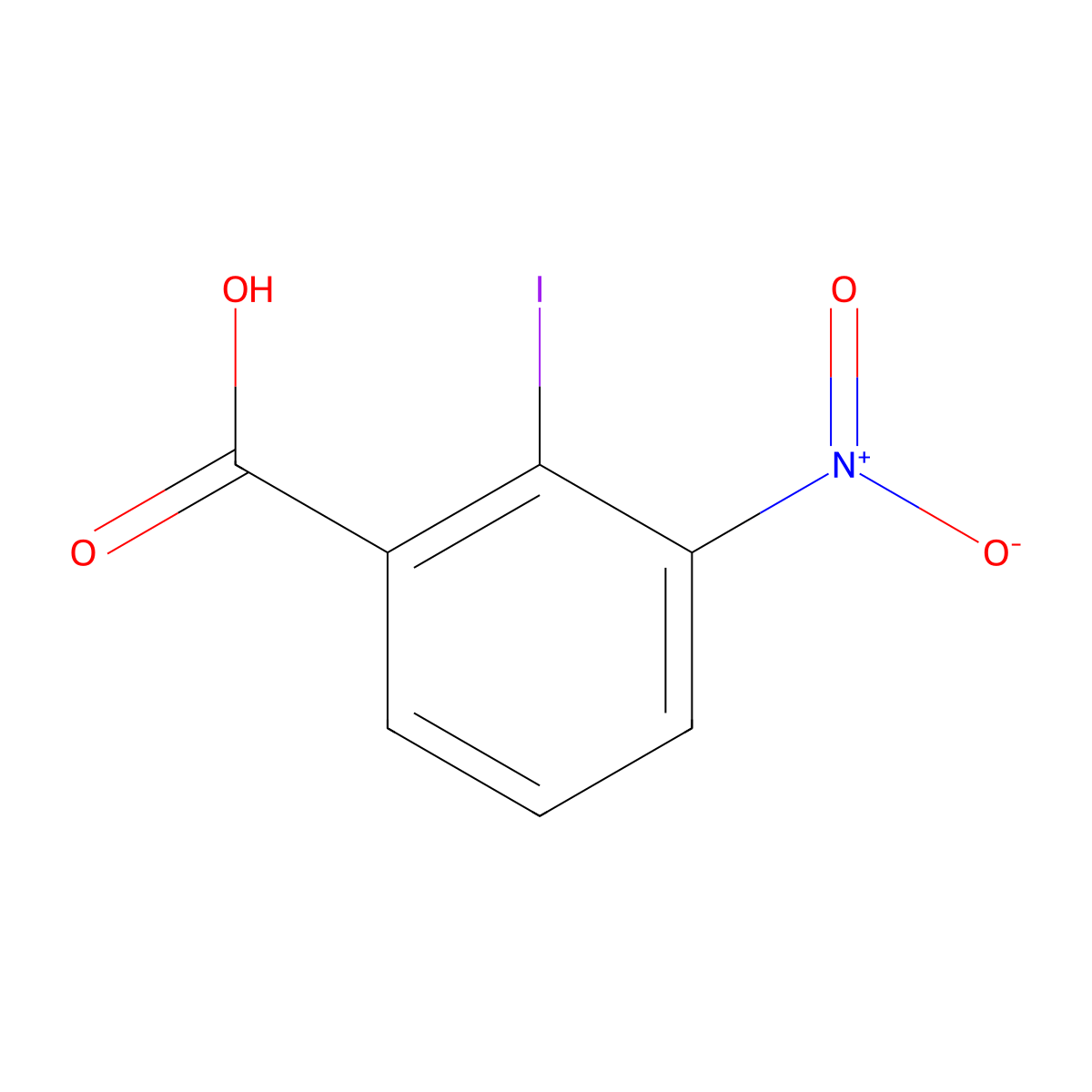 2-Iodo-3-nitrobenzoic acid molecular structure, CAS 5398-69-6
