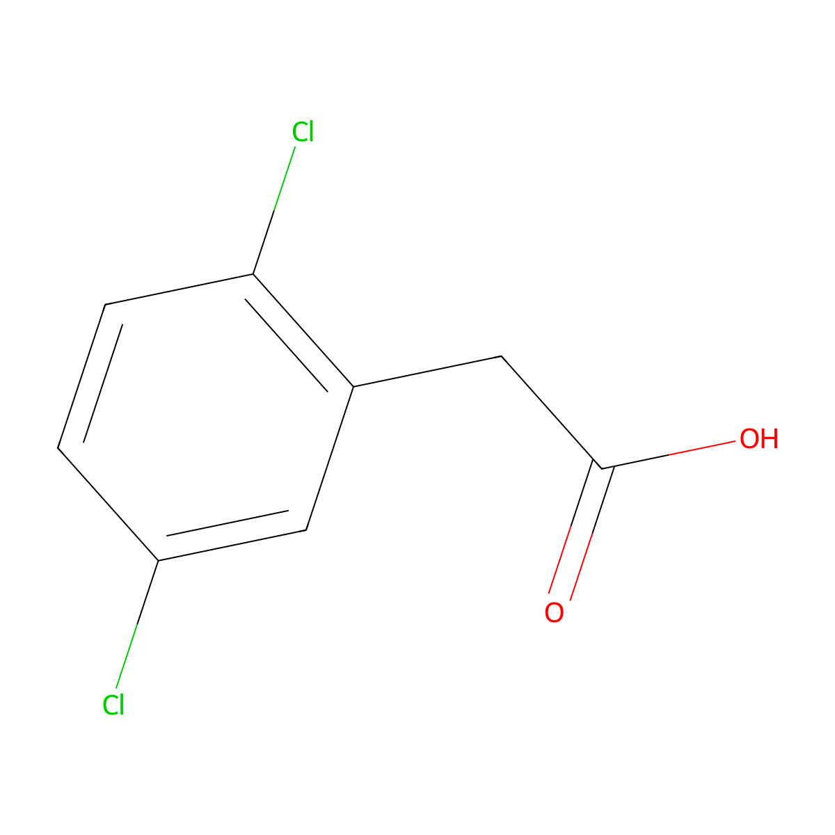 2,5-Dichlorobenzeneacetic acid molecular structure, CAS 5398-79-8
