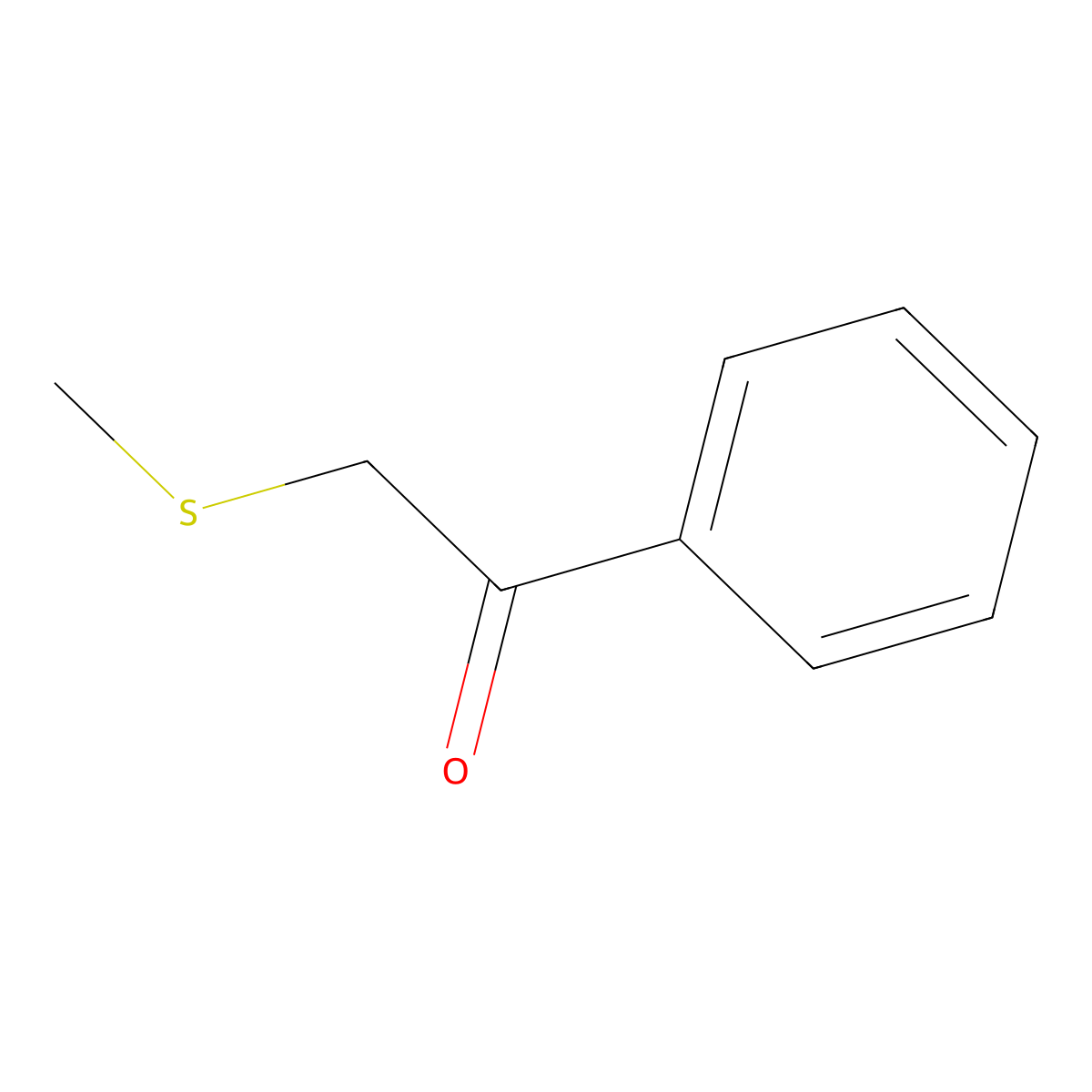 2-(Methylsulfanyl)-1-phenylethan-1-one molecular structure, CAS 5398-93-6